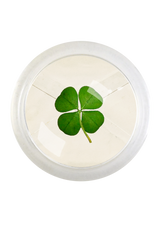 Lucky Clover Envelope 4" Round Glass Coaster