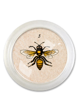 #3 Bee 4" Round Glass Coaster