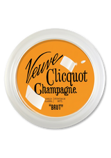 Veuve Clicquot Brut Text 4" Round Glass Coaster