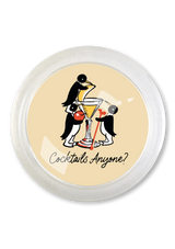 Cocktails Anyone 4" Round Glass Coaster