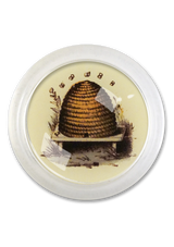 Vintage Beehive 4" Round Glass Coaster