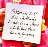 Mothers Hold Their Children's Decoupage Glass Tray