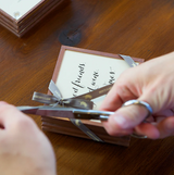 Min. Case Pack of 2 // Laugh As Much As You Breathe Copper & Glass Coasters, Set of 4