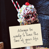 Always Be Ready Decoupage Glass Tray