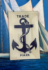 Shipman's Anchor Decoupage Glass Tray