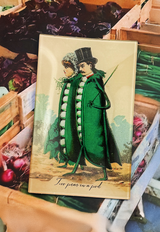 Two Peas In A Pod Decoupage Glass Tray