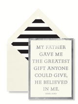 My Father Gave Me Greeting Card, Single Folded Card