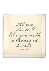 At One Glance, I Love You Decoupage Glass Tray - Wholesale Ben's Garden