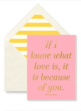 If I Know What Love Is Greeting Card, Single Folded Card