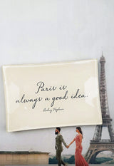Paris Is Always A Good Idea Decoupage Glass Tray
