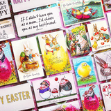 Best Easter Wishes Bunny Party Decoupage Glass Tray - Wholesale Ben's Garden