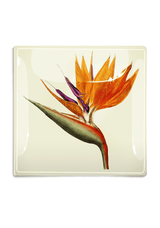 Bensgarden.com | Bird Of Paradise Decoupage Glass Tray - Bensgarden.com