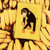 Bensgarden.com | Bobo The Friendly Monkey Decoupage Glass Tray - Bensgarden.com