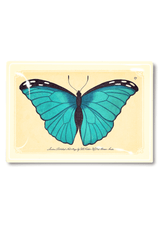 Capri Blue Butterfly Decoupage Glass Tray