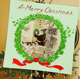 Christmas Santa Wreath Decoupage Glass Tray - Wholesale Ben's Garden