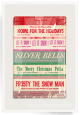 Bensgarden.com | Christmas Sing Along Glass Decoupage Tray - Bensgarden.com