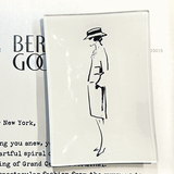 Classic French Society High Fashion Fashion Sketch Decoupage Glass Tray - Wholesale Ben's Garden