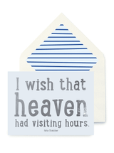 I Wish That Heaven Greeting Card, Single Folded Blank Card