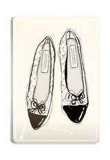 Daphne Ballet Flats Fashion Sketch Decoupage Glass Tray - Wholesale Ben's Garden
