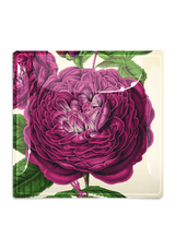 Bensgarden.com | Dark Purple David Austin Rose Decoupage Glass Tray - Bensgarden.com