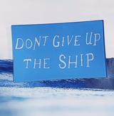 Bensgarden.com | Don't Give Up The Ship Decoupage Glass Tray - Bensgarden.com