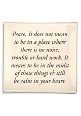 Peace. Decoupage Glass Tray