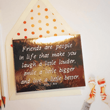 Friends Are People in Life Greeting Card, Single Folded Card