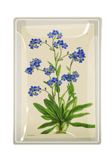 Forget Me Nots Decoupage Glass Tray