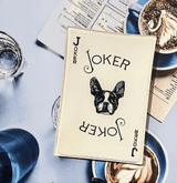 Frenchie Joker Playing Card Decoupage Glass Tray - Wholesale Ben's Garden