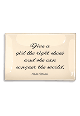 Give A Girl The Right Shoes Decoupage Glass Tray