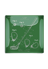 Golf Club Rendering Decoupage Glass Tray - Wholesale Ben's Garden