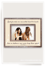Bensgarden.com | Good Friends Are Connected Heart To Heart Copper & Glass Photo Frame - Bensgarden.com
