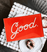 Good Script Decoupage Glass Tray - Wholesale Ben's Garden