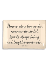 Home Is Where Love Resides Glass Decoupage Tray - Wholesale Ben's Garden