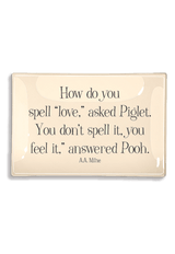 How Do You Spell Love Decoupage Glass Tray