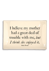 I Believe My Mother Decoupage Glass Tray