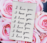 I Love You. I Love You. Decoupage Glass Tray - Wholesale Ben's Garden