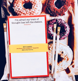 I'm Afraid My Train Of Thought Scribble Notepad Set/ 2 // Min. Case Pack of 6