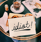 Idiot! Script Decoupage Glass Tray - Wholesale Ben's Garden