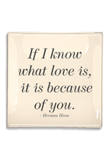 If I Know What Love Is Decoupage Glass Tray - Wholesale Ben's Garden