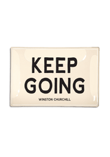 Keep Going Decoupage Glass Tray