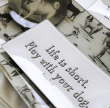 Life Is Short. Play With Your Dog Decoupage Glass Tray