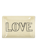 Love Small Outline Decoupage Glass Tray - Wholesale Ben's Garden