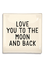 Love You To The Moon Decoupage Glass Tray - Wholesale Ben's Garden