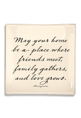 May Your Home Be A Place Where Love Decoupage Glass Tray - Wholesale Ben's Garden