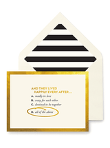 Bensgarden.com | Min. Case Pack // And They Lived Happily Ever After Greeting Card, Single Folded Card or Boxed Set of 8 - Bensgarden.com