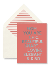 Bensgarden.com | Min. Case Pack // Mom You Are Chic Greeting Card, Single Blank Signature Card - Bensgarden.com