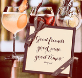 Min. Case Pack of 2 // Good Friends, Good Times Copper & Glass Coasters, Set of 4 - Wholesale Ben's Garden