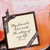 Min. Case Pack of 2 // My Friends Have Made Copper & Glass Coasters, Set of 4 - Wholesale Ben's Garden