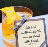 Min. Case Pack of 2 // The Best Cocktails Copper & Glass Coasters, Set of 4 - Wholesale Ben's Garden